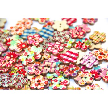 Mini Flower Shaped Shaped Buttons