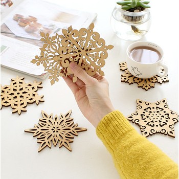 Snowflake Wood Coasters