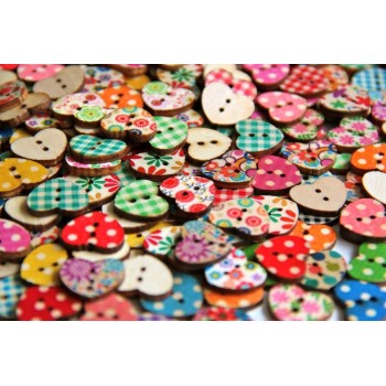 Mini Heart Shaped Buttons